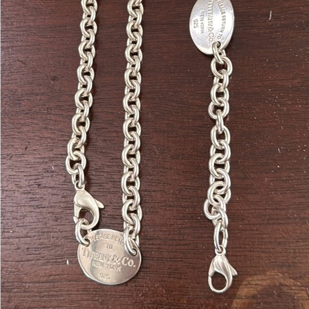 Tiffany and co necklace and bracelet